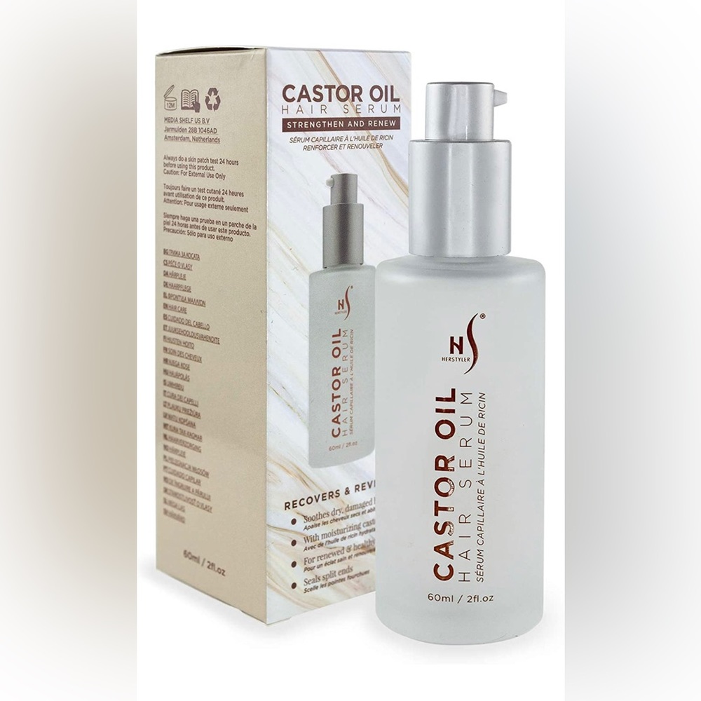 HerStyler Castor Oil Hair Serum for Hair Growth - Hair Shine Serum PACK OF 2